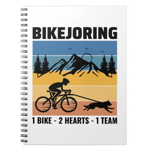 Bikejoring DogScooting Dog Sport Bike Bicycle Ride Notebook