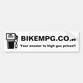 BIKEMPG.COM, Your answer to high g... - Customized Bumper Sticker