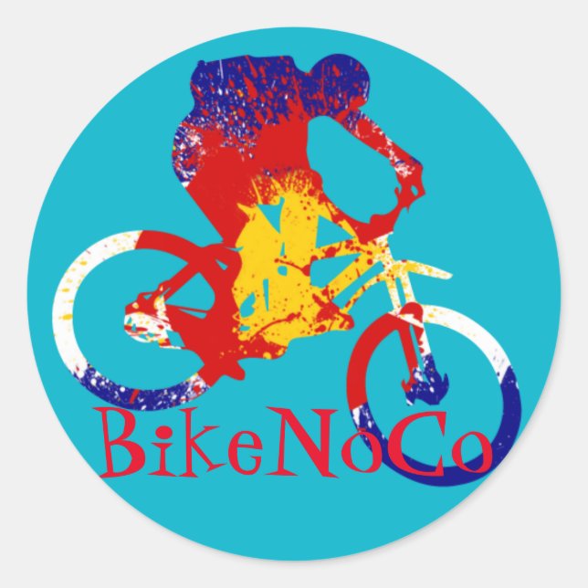 BikeNoCo Colorado flag sticker (Front)