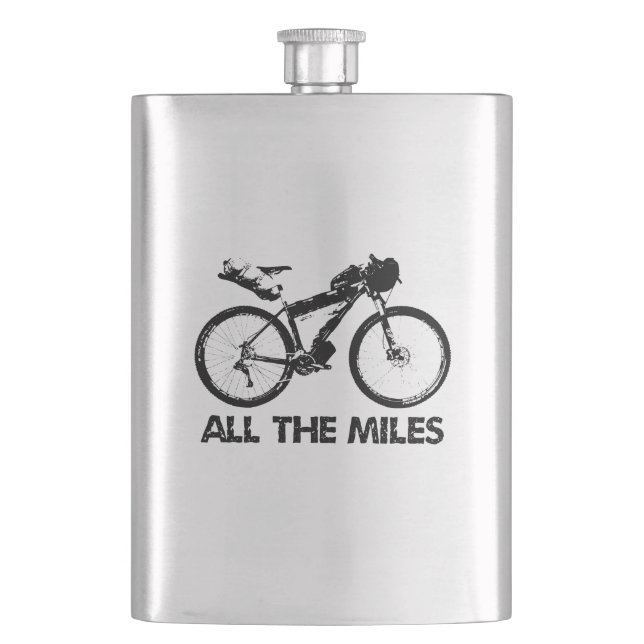 Bikepacking All The Miles Flask (Front)