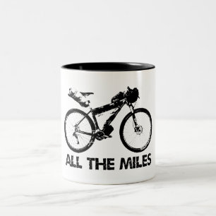 Bikepacking All The Miles Two-Tone Coffee Mug