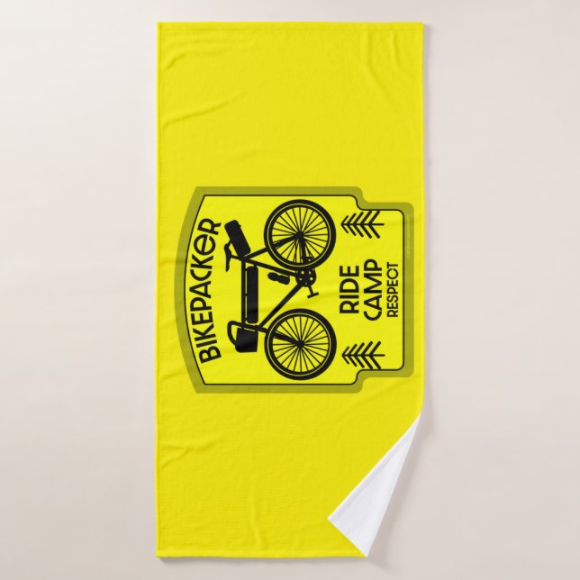 Bikepacking Bike Touring In nature   Bath Towel (Bath Towel)
