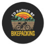 Bikepacking Bikepacker Mountain Bike Biking Classic Round Sticker
