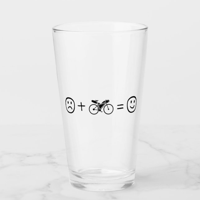 Bikepacking Makes You Happy Glass (Front)