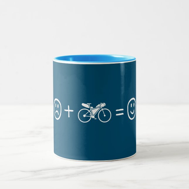Bikepacking Makes You Happy Two-Tone Coffee Mug (Center)