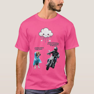 biker and the dog girl family T-Shirt