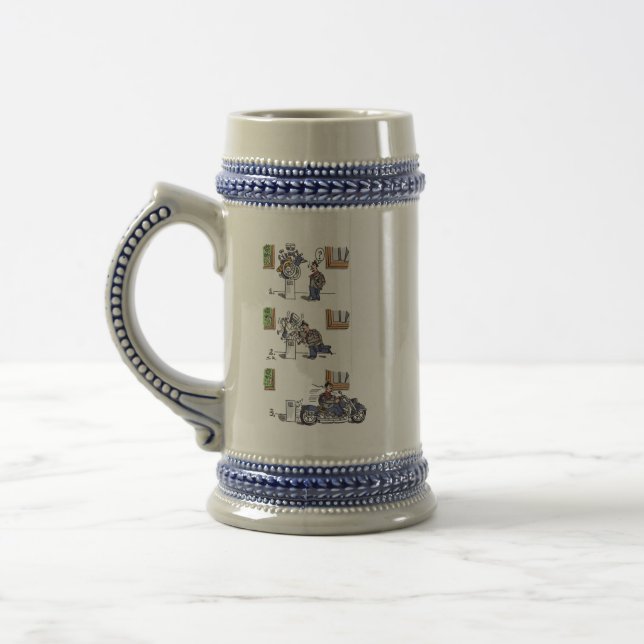 Biker At Museum stein (Left)