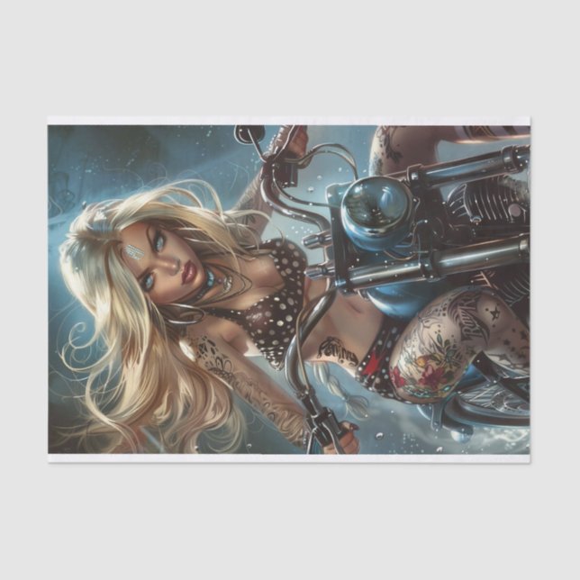 Biker Babe5 Tissue Paper (Front)