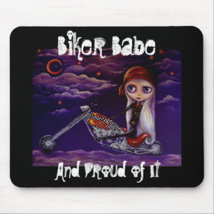 Biker Babe Mousepad