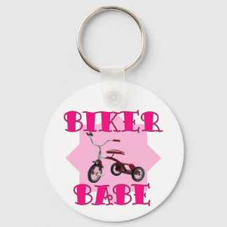 Biker Babe /pink Keychain