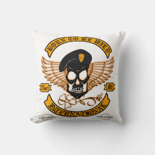 Biker Badge Throw Pillow