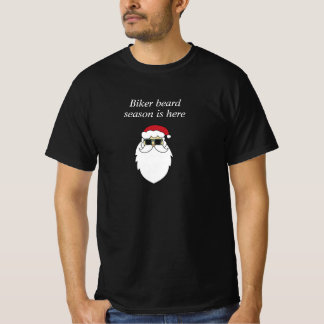 Biker Beard Season Motorcycle Christmas T-Shirt