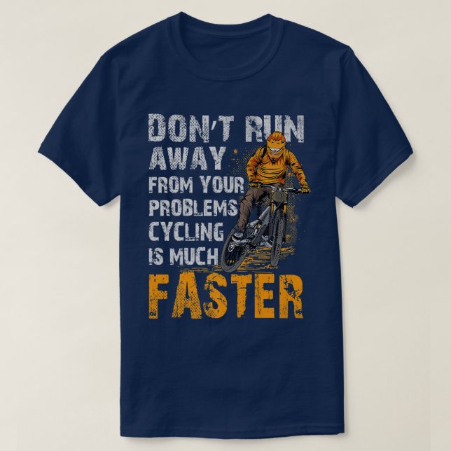 Biker Bicycle Cycling Cycle Rider Bike Ride 182 T-Shirt (Design Front)
