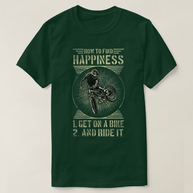 Biker Bicycle Cycling Cycle Rider Bike Ride 192 T-Shirt (Design Front)