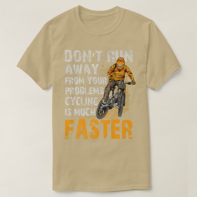 Biker Bicycle Cycling Cycle Rider Bike Ride  201 T-Shirt (Design Front)