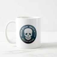 Biker Bitch Skull Stitch mug