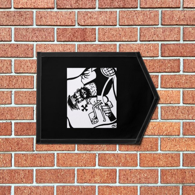 Biker black pennant banner (Insitu 1)