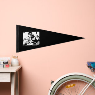 Biker black pennant flag