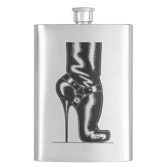 Biker Boot Flask (Front)