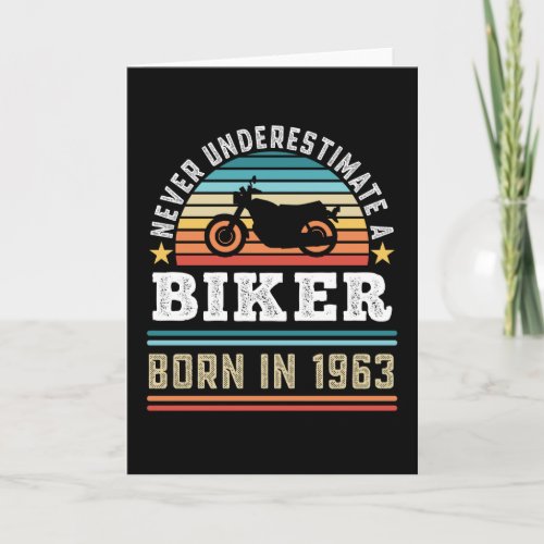 Biker born 1964 60th Birthday Motorbike Gift Dad Card