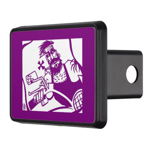 Biker Bro purple hitch cover receiver