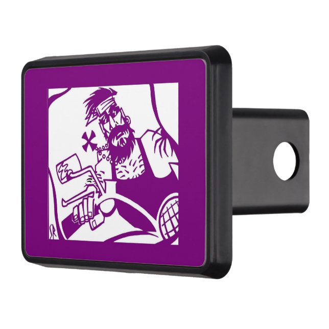 Biker Bro purple hitch cover receiver (Left)