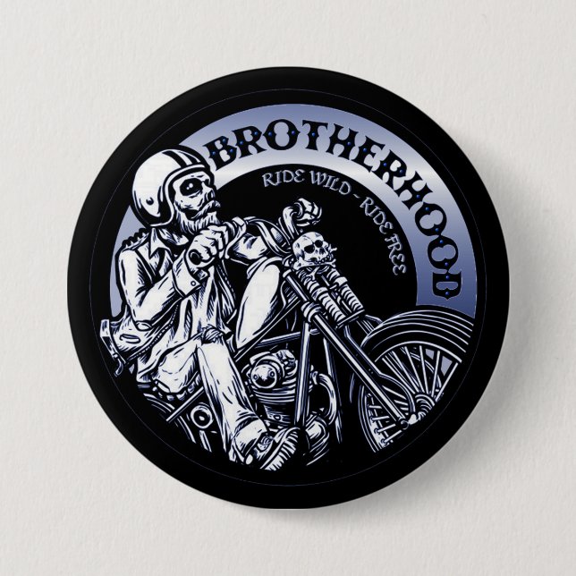 Biker Brotherhood  Button (Front)