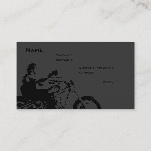 Biker Business Card Template