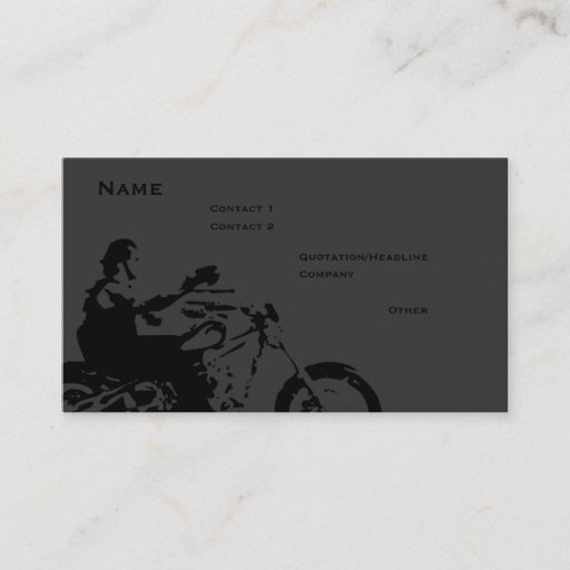 Customizable Biker Business Card Template