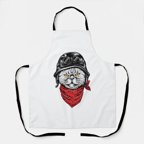 Biker Cat Motorcycle Chopper Biker Motorbike Apron