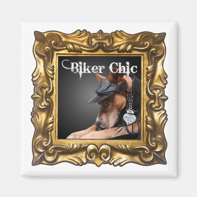 "Biker Chic" Magnet to Enhance Your Refrigerator (Front)