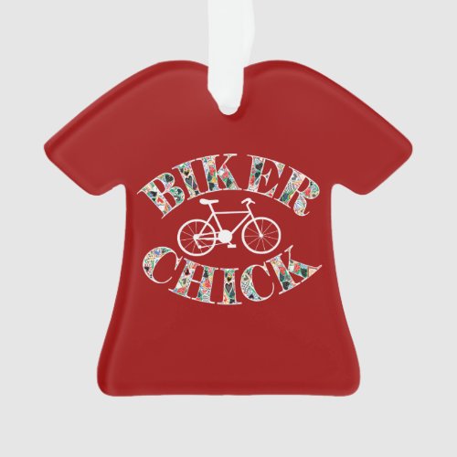 Biker Chick Bike Ornament