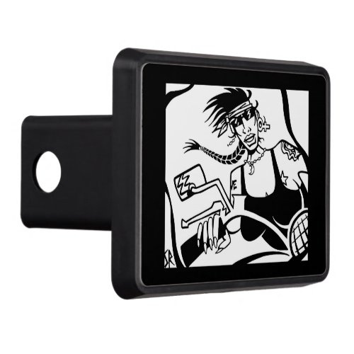 Biker Chick black hitch cover receiver