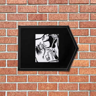 Biker Chick black pennant banner