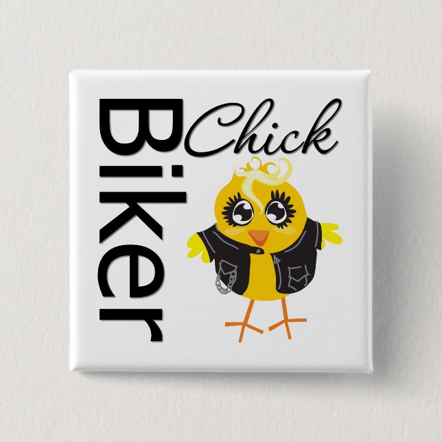 Biker Chick Button (Front)