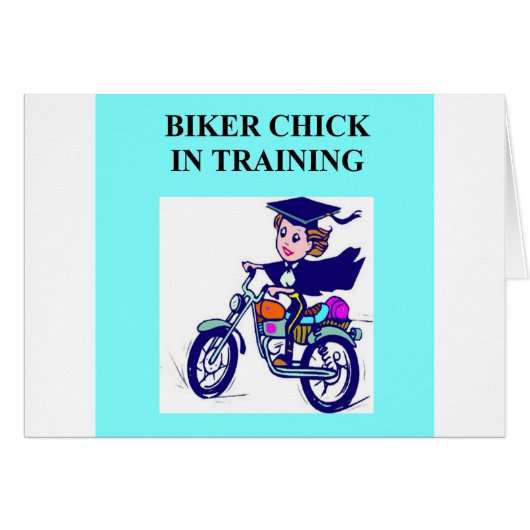 biker chick daughter joke cards (Front Horizontal)