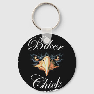 biker chick keychain