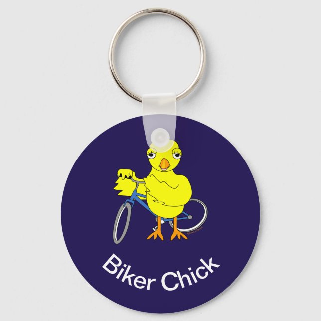 Biker Chick Keychain (Front)