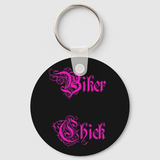 Biker Chick Keyring (Front)