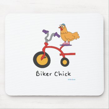 Biker Chick Mousepad by ChickinBoots at Zazzle