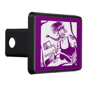 Biker Chick purple hitch cover receiver