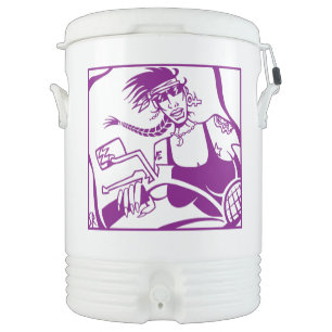 Biker Chick purple Igloo beverage cooler 10 gallon