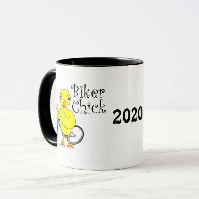 Biker Chick Text Mug (Front Left)