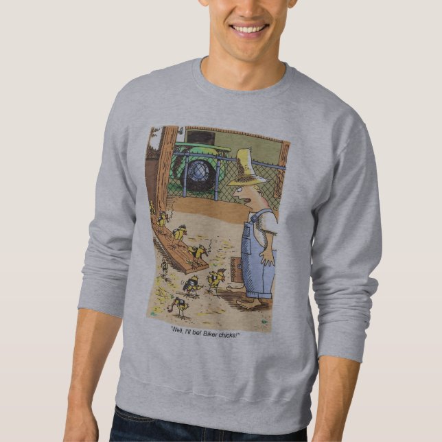 Biker Chicks gray sweatshirt (Front)