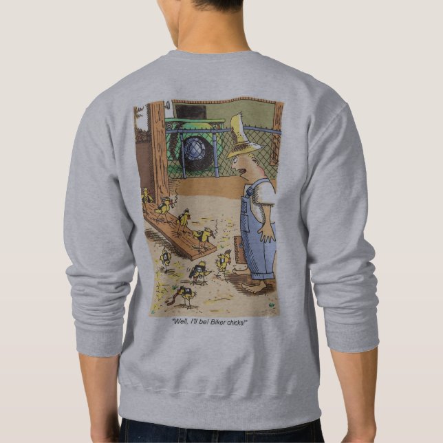 Biker Chicks gray sweatshirt back (Back)