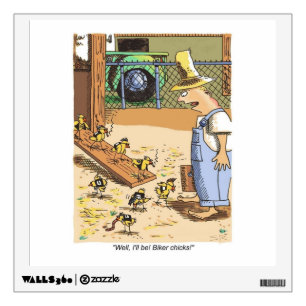 Biker Chicks square wall decal