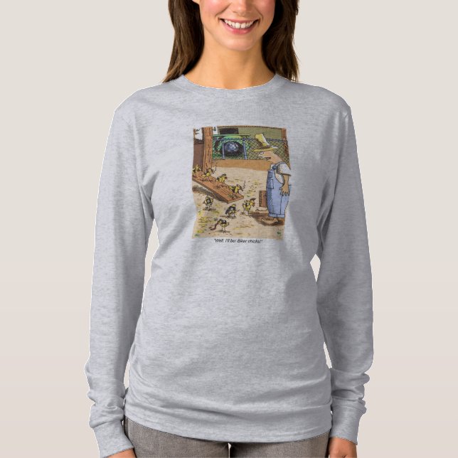 Biker Chicks women gray long sleeve shirt (Front)