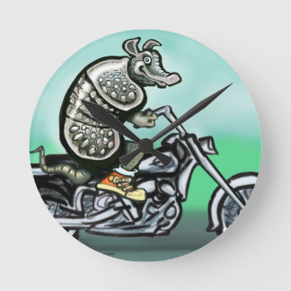 Biker Club Dillo Round Clock