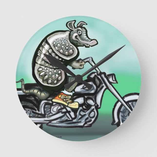 Biker Club Dillo Round Clock (Front)
