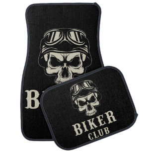 Biker Club Skull Car Floor Mat
